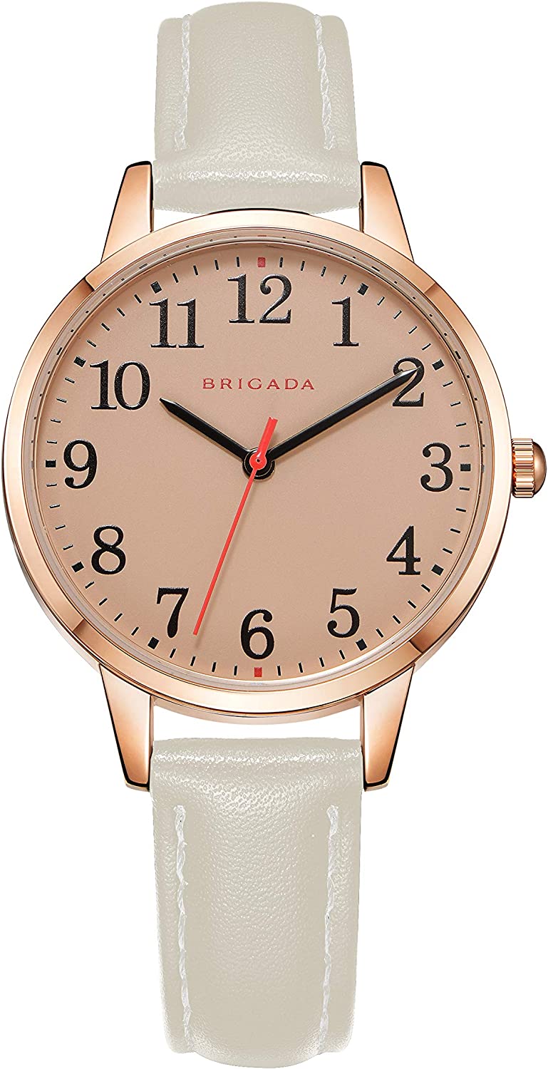230816063549038_1 BRIGADA Women's Watch Elegant Watch for Women Leather Band Ladies Watch for Women Waterproof - Image 1